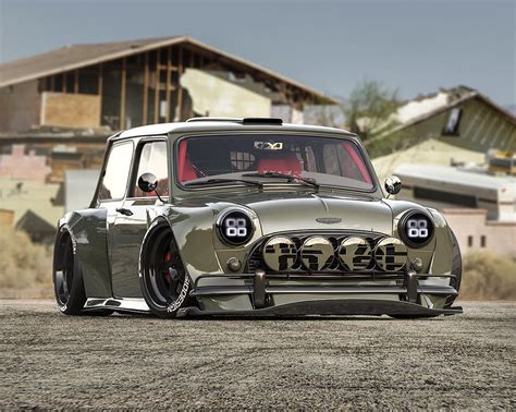 Widebody Austin Mini Cooper Rrendered