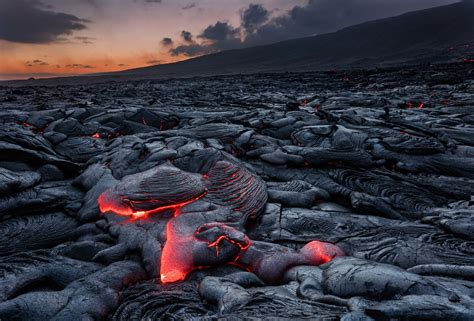 Wallpaper Landscape Mountains Nature Rocks Lava Burning