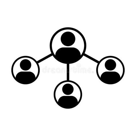 People Icon Vector Male Social Network Share Connection Glyph Pictogram