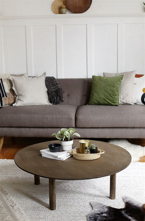 Looking for round glass table tops? DIY Round Coffee Table - The Merrythought