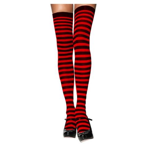 black and red striped thigh highs stockings and tights thigh high stockings and tights