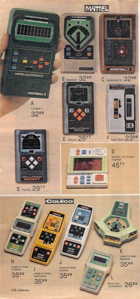 More Handheld Electronic Games From A 1980 Catalog 1980s Toys