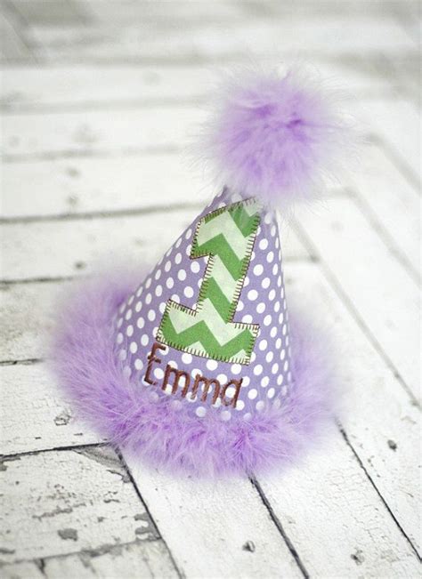 Lavendar Purple And Green Birthday Party Hat By Freshsqueezedbaby 27