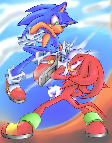 Sonic X Sonic Vs Knuckles Onze Wallpaper