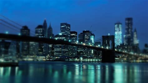 🥇 Cityscapes City Lights Manhattan Bridge Wallpaper 16465