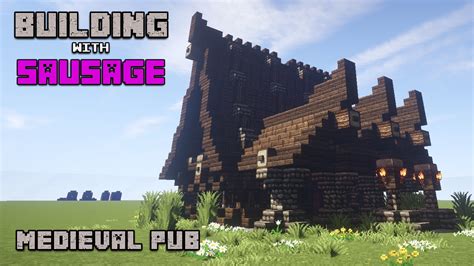 Minecraft Building With Sausage Medieval Pub Youtube