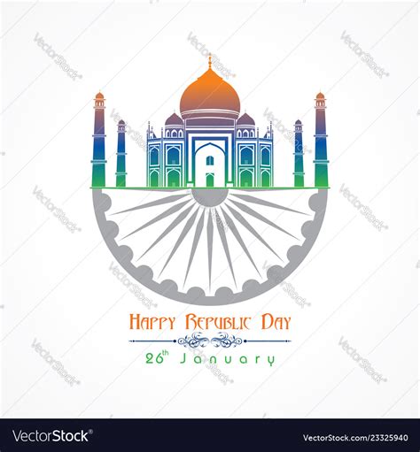 Happy Republic Day India Poster Design Royalty Free Vector