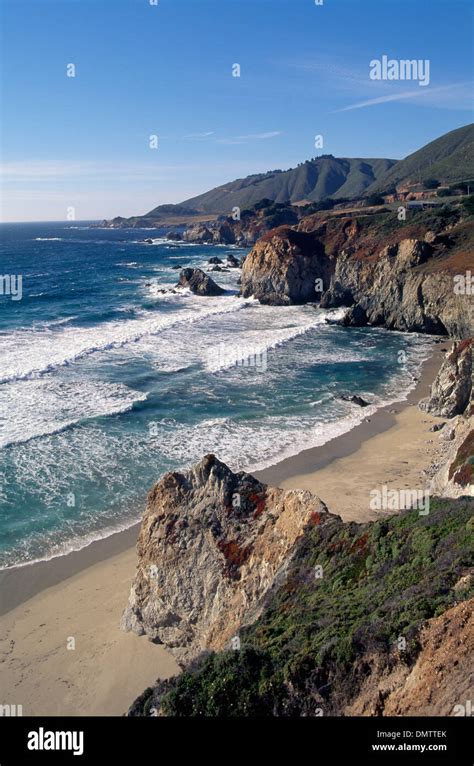 Big Sur California Usa Rugged Coastline Along Pacific Coast Highway