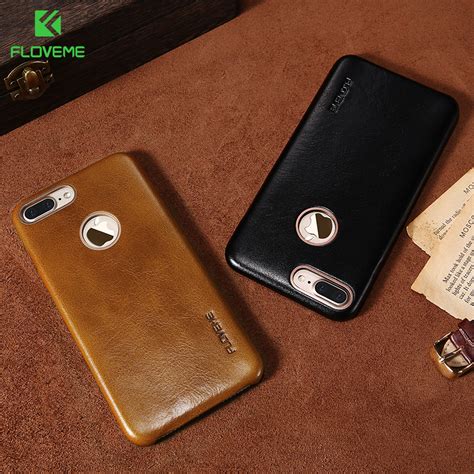 Floveme Genuine Leather Case For Iphone 6 6s 7 Plus Case Leather Retro