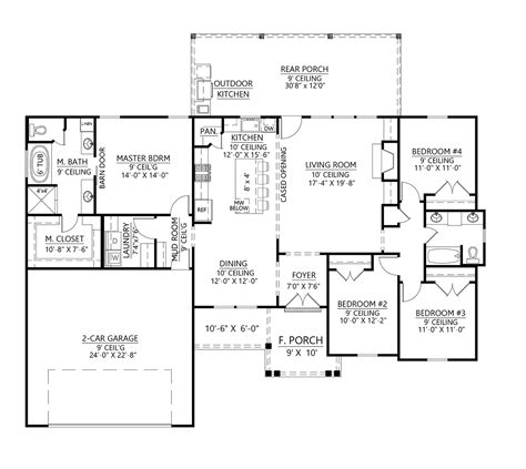 2 Bedroom Bungalow Floor Plans With Attached Garage Floor Roma