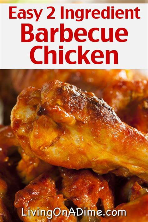 Turn the oven control to broil. Easy 2 Ingredient Barbecue Chicken Recipe And Meal Plan ...