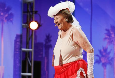 Americas Got Talent 90 Year Old Burlesque Dancer Gets Nick Cannons