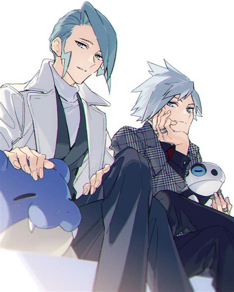Steven Stone Wallace Spheal And Aron Pokemon And 1 More Drawn By