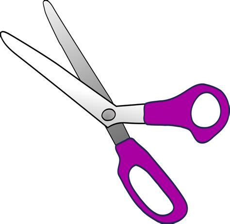 Round Tip Scissors Purple Scissors Clipart Scissors Design Scissors