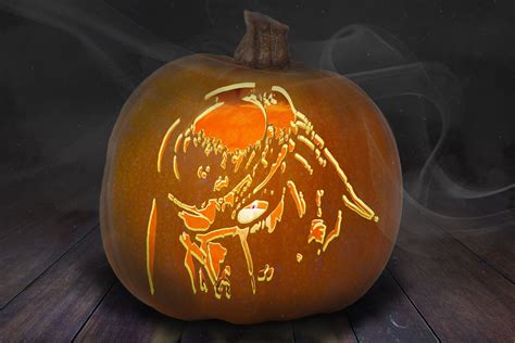 Predator Pumpkin Carving Stencil Printable Etsy