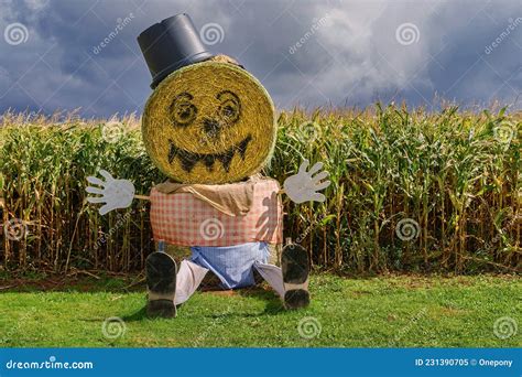Giant Halloween Scarecrow Editorial Image Image Of Scary 231390705