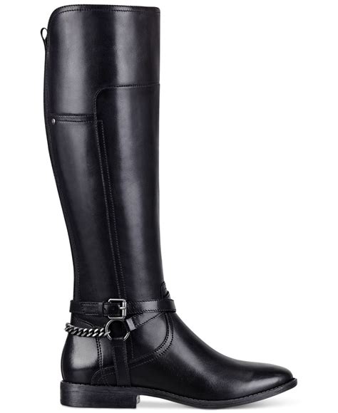 Lyst Marc Fisher Alexis Wide Calf Tall Riding Boots In Black