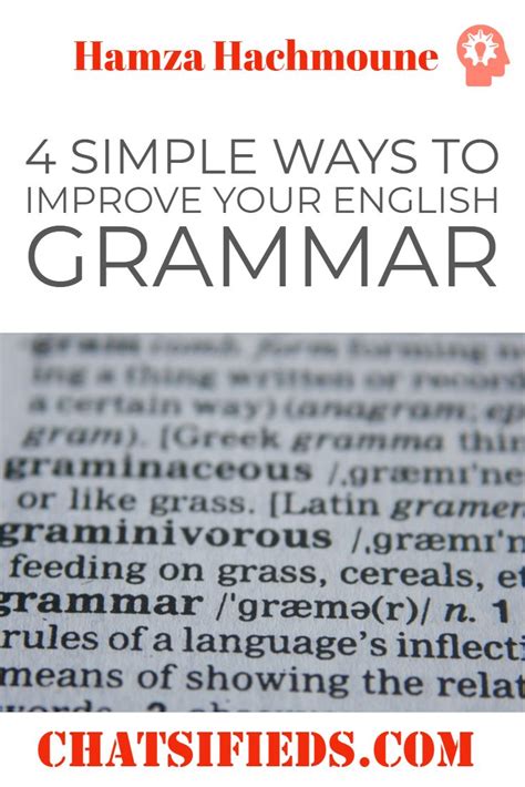 4 Simple Ways To Improve Your English Grammar English Grammar Basic