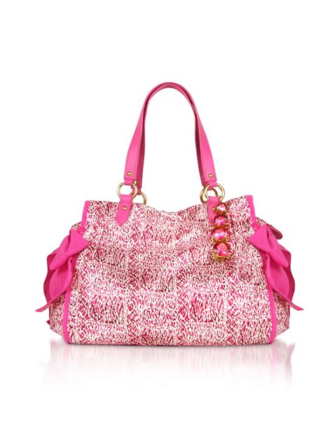 Juicy Couture Pink Satin Ms Daydreamer Tote In Pink Lyst