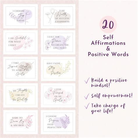 Printable Self Affirmation Cards Affirmation Cards For Women Etsy