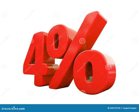 Red Percent Sign Isolated Stock Illustration Illustration Of Rate