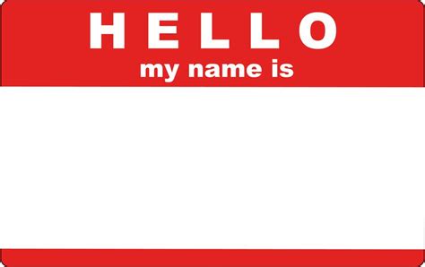 Sticker Hello My Name Is Free Image Download