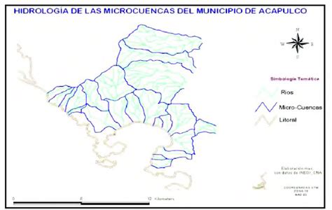 Mapa Hidrológico Del Municipio De Acapulco Guerrero Download