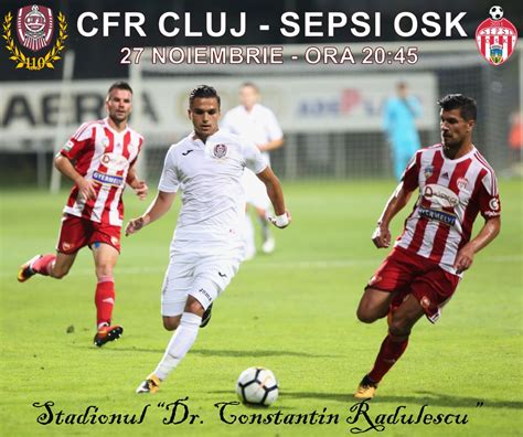 Full report for the liga 1 game played on 29.08.2020. CFR 1907 Cluj - Sepsi OSK