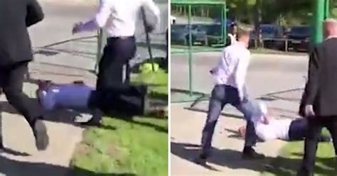Racegoer Kicked In The Head While Lying On The Ground In 20 Man Brawl