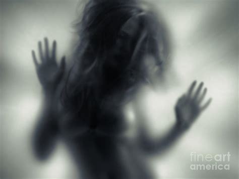 Woman Blurred Silhouette Behind Glass Photograph By Maxim Images Exquisite Prints Pixels Merch