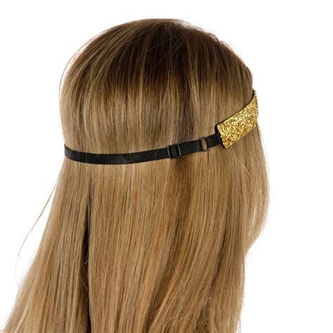 Wholesale M01e Gold Sequin Headband Gold