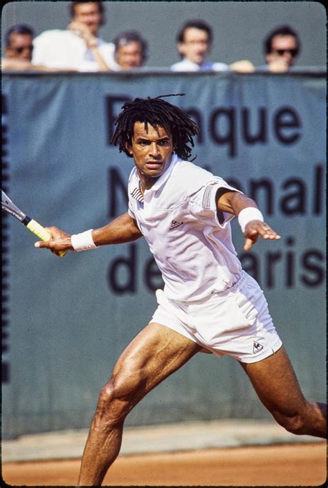 French tennis player and pop singer. Yannick Noah