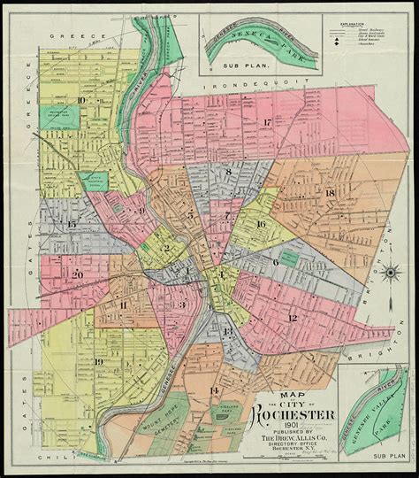 Vintage Map Of Rochester NY Drawing By CartographyAssociates