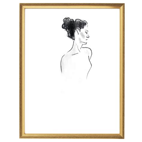 Boceto desnudo impresión de la mujer impresión de arte Etsy