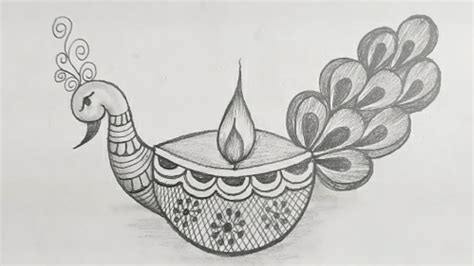 Diwali Diya Drawing Easy How To Draw Beautiful Diya For Diwali
