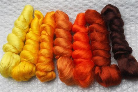 7 Colors Viscose Sample Pack Kit Felting Supplies Wet Nuno Felting