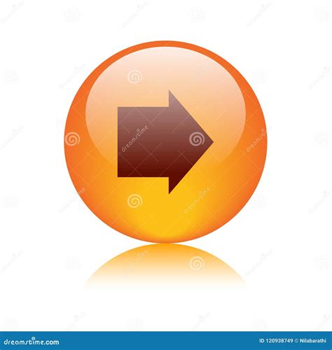 Next Page Web Button Orange Stock Illustration Illustration Of