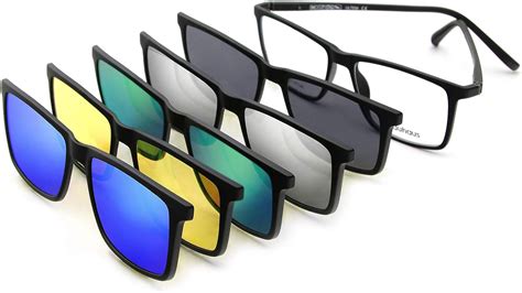 Bauhaus Magnetic Clip On Sunglasses For Men And Women Polarized Uv Protection Retro