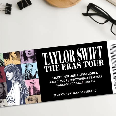 Taylor Swift The Era S Tour Concert Ticket For Gifting Or Memorabilia Instant Download Etsy