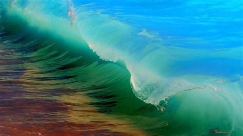 Разноцветная морская волна обои для рабочего стола картинки фото