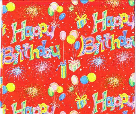 Vintage T Wrap Wrapping Paper Happy Birthday With