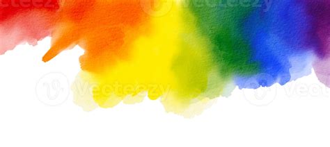Rainbow Watercolor Paint Brush Style Backgroundlgbt Pride Month