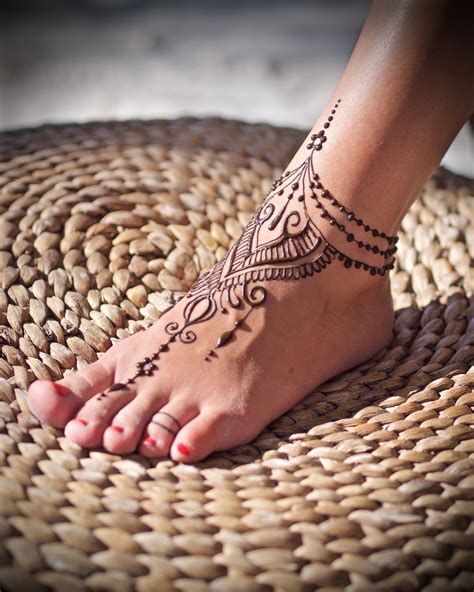 Henna Tattoo Einfach Klein Fuß