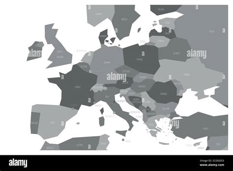 Political Map Of Central And Southern Europe Simlified Schematic