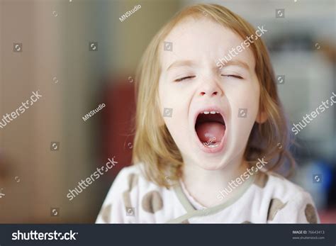 Little Funny Toddler Girl Screaming Stock Photo 76643413 Shutterstock