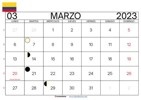 Calendario Colombia Mes De Marzo Calendario Feriados Imagesee