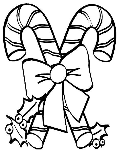 Free Printable Christmas Coloring Pages Candy Canes