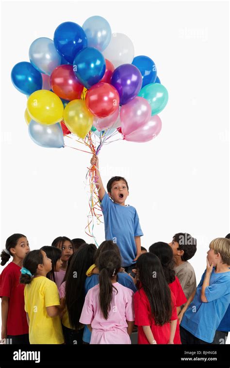 Children And Balloons Stock Photo Alamy