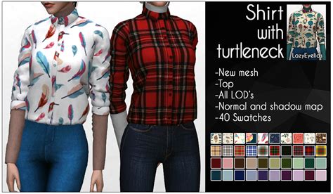 Sims 4 Cc Ts4 Shirt With Turtleneck