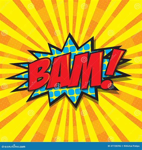 Bam Comic Word Stock Vector Image 47728396